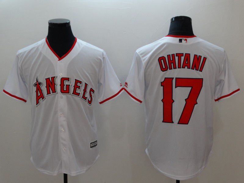 Men Los Angeles Angels #17 Ohtani White Game MLB Jerseys->->MLB Jersey